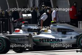 17.04.2010 Shanghai, China,  Michael Schumacher (GER), Mercedes GP Petronas, Nico Rosberg (GER), Mercedes GP Petronas - Formula 1 World Championship, Rd 4, Chinese Grand Prix, Saturday Qualifying