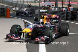 17.04.2010 Shanghai, China,  Sebastian Vettel (GER), Red Bull Racing gets pole position - Formula 1 World Championship, Rd 4, Chinese Grand Prix, Saturday Qualifying