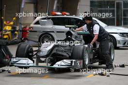 15.04.2010 Shanghai, China,  The car of Nico Rosberg (GER), Mercedes GP Petronas, W01 - Formula 1 World Championship, Rd 4, Chinese Grand Prix, Thursday