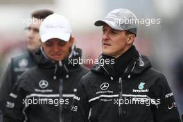 15.04.2010 Shanghai, China,  Michael Schumacher (GER), Mercedes GP Petronas walk the circuit - Formula 1 World Championship, Rd 4, Chinese Grand Prix, Thursday