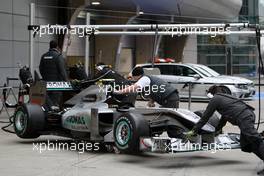 15.04.2010 Shanghai, China,  The car of Nico Rosberg (GER), Mercedes GP Petronas, W01 - Formula 1 World Championship, Rd 4, Chinese Grand Prix, Thursday