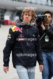 15.04.2010 Shanghai, China,  Sebastian Vettel (GER), Red Bull Racing - Formula 1 World Championship, Rd 4, Chinese Grand Prix, Thursday