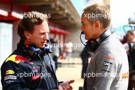 07.05.2010 Barcelona, Spain,  Christian Horner (GBR), Red Bull Racing, Sporting Director and Martin Whitmarsh (GBR), McLaren, Chief Executive Officer - Formula 1 World Championship, Rd 5, Spanish Grand Prix, Friday Practice
