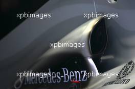 07.05.2010 Barcelona, Spain,  Mercedes GP new engine cover detail - Formula 1 World Championship, Rd 5, Spanish Grand Prix, Friday Practice