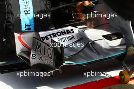 07.05.2010 Barcelona, Spain,  mercedes front wing - Formula 1 World Championship, Rd 5, Spanish Grand Prix, Friday Practice