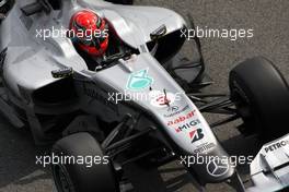07.05.2010 Barcelona, Spain,  Michael Schumacher (GER), Mercedes GP Petronas, W01 - Formula 1 World Championship, Rd 5, Spanish Grand Prix, Friday Practice