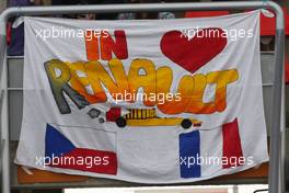 07.05.2010 Barcelona, Spain,  A banner for Renault - Formula 1 World Championship, Rd 5, Spanish Grand Prix, Friday Practice