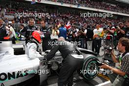 09.05.2010 Barcelona, Spain,  Michael Schumacher (GER), Mercedes GP Petronas - Formula 1 World Championship, Rd 5, Spanish Grand Prix, Sunday Pre-Race Grid
