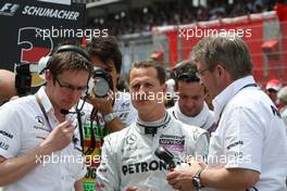 09.05.2010 Barcelona, Spain,  Michael Schumacher (GER), Mercedes GP Petronas - Formula 1 World Championship, Rd 5, Spanish Grand Prix, Sunday Pre-Race Grid