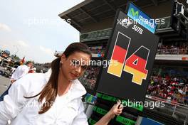 09.05.2010 Barcelona, Spain,  Grid girl - Formula 1 World Championship, Rd 5, Spanish Grand Prix, Sunday Grid Girl