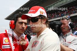 09.05.2010 Barcelona, Spain,  Fernando Alonso (ESP), Scuderia Ferrari - Formula 1 World Championship, Rd 5, Spanish Grand Prix, Sunday Pre-Race Grid