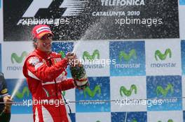 09.05.2010 Barcelona, Spain,  2nd place Fernando Alonso (ESP), Scuderia Ferrari - Formula 1 World Championship, Rd 5, Spanish Grand Prix, Sunday Podium