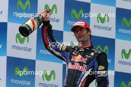 09.05.2010 Barcelona, Spain,  1st place Mark Webber (AUS), Red Bull Racing - Formula 1 World Championship, Rd 5, Spanish Grand Prix, Sunday Podium