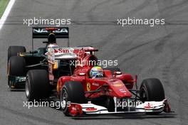 09.05.2010 Barcelona, Spain,  Felipe Massa (BRA), Scuderia Ferrari, F10 leads Felipe Massa (BRA), Scuderia Ferrari, F10 - Formula 1 World Championship, Rd 5, Spanish Grand Prix, Sunday Race