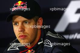 08.05.2010 Barcelona, Spain,  Sebastian Vettel (GER), Red Bull Racing - Formula 1 World Championship, Rd 5, Spanish Grand Prix, Saturday Press Conference