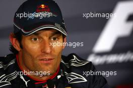 08.05.2010 Barcelona, Spain,  Mark Webber (AUS), Red Bull Racing - Formula 1 World Championship, Rd 5, Spanish Grand Prix, Saturday Press Conference