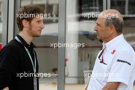 08.05.2010 Barcelona, Spain,  Romain Grosjean (FRA), Peter Sauber (SUI), BMW Sauber F1 Team, Team Principal - Formula 1 World Championship, Rd 5, Spanish Grand Prix, Saturday