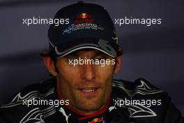 09.05.2010 Barcelona, Spain,  Mark Webber (AUS), Red Bull Racing - Formula 1 World Championship, Rd 5, Spanish Grand Prix, Sunday Press Conference