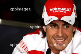06.05.2010 Barcelona, Spain,  Fernando Alonso (ESP), Scuderia Ferrari - Formula 1 World Championship, Rd 5, Spanish Grand Prix, Thursday Press Conference