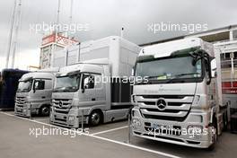 06.05.2010 Barcelona, Spain,  Mercedes Truck - Formula 1 World Championship, Rd 5, Spanish Grand Prix, Thursday