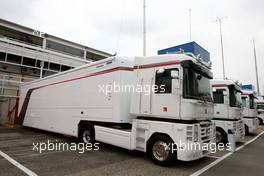 06.05.2010 Barcelona, Spain,  Sauber Truck - Formula 1 World Championship, Rd 5, Spanish Grand Prix, Thursday