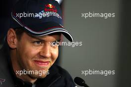 06.05.2010 Barcelona, Spain,  Sebastian Vettel (GER), Red Bull Racing - Formula 1 World Championship, Rd 5, Spanish Grand Prix, Thursday Press Conference