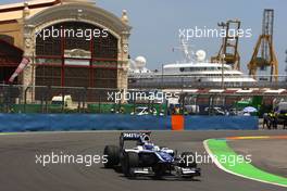 25.06.2010 Valencia, Spain,  Rubens Barrichello (BRA), Williams F1 Team  - Formula 1 World Championship, Rd 9, European Grand Prix, Friday Practice