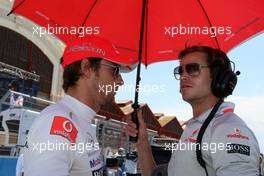 27.06.2010 Valencia, Spain,  Jenson Button (GBR), McLaren Mercedes - Formula 1 World Championship, Rd 9, European Grand Prix, Sunday Pre-Race Grid