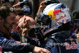 27.06.2010 Valencia, Spain,  Sebastian Vettel (GER), Red Bull Racing  - Formula 1 World Championship, Rd 9, European Grand Prix, Sunday Podium
