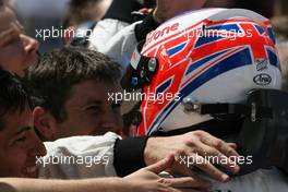 27.06.2010 Valencia, Spain,  Jenson Button (GBR), McLaren Mercedes  - Formula 1 World Championship, Rd 9, European Grand Prix, Sunday Podium
