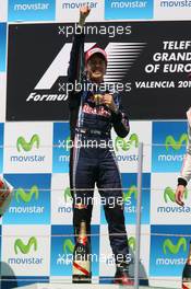 27.06.2010 Valencia, Spain,  1st place Sebastian Vettel (GER), Red Bull Racing - Formula 1 World Championship, Rd 9, European Grand Prix, Sunday Podium