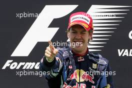27.06.2010 Valencia, Spain,  Sebastian Vettel (GER), Red Bull Racing wins the race - Formula 1 World Championship, Rd 9, European Grand Prix, Sunday Podium