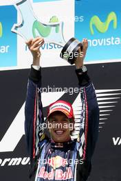 27.06.2010 Valencia, Spain,  Sebastian Vettel (GER), Red Bull Racing wins the race - Formula 1 World Championship, Rd 9, European Grand Prix, Sunday Podium