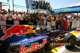Sebastian Vettel (GER), Red Bull Racing  - Formula 1 World Championship, Rd 9, European Grand Prix, Sunday Podium
