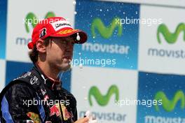 27.06.2010 Valencia, Spain,  Sebastian Vettel (GER), Red Bull Racing - Formula 1 World Championship, Rd 9, European Grand Prix, Sunday Podium