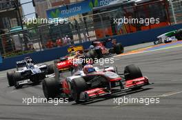 27.06.2010 Valencia, Spain,  Jenson Button (GBR), McLaren Mercedes, MP4-25 - Formula 1 World Championship, Rd 9, European Grand Prix, Sunday Race