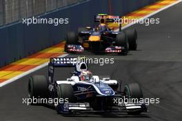 27.06.2010 Valencia, Spain,  Nico Rosberg (GER), Mercedes GP Petronas leads Mark Webber (AUS), Red Bull Racing - Formula 1 World Championship, Rd 9, European Grand Prix, Sunday Race