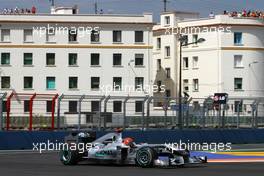 26.06.2010 Valencia, Spain,  Michael Schumacher (GER), Mercedes GP  - Formula 1 World Championship, Rd 9, European Grand Prix, Saturday Practice