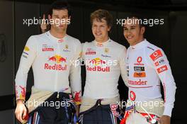 26.06.2010 Valencia, Spain,  Mark Webber (AUS), Red Bull Racing, Sebastian Vettel (GER), Red Bull Racing, Lewis Hamilton (GBR), McLaren Mercedes - Formula 1 World Championship, Rd 9, European Grand Prix, Saturday Qualifying