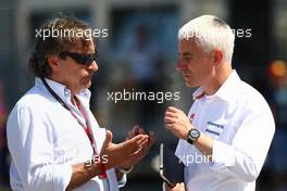 26.06.2010 Valencia, Spain,  Carlos Sainz and Geoff Willis (GBR) - Formula 1 World Championship, Rd 9, European Grand Prix, Saturday