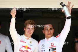 26.06.2010 Valencia, Spain,  Sebastian Vettel (GER), Red Bull Racing gets pole position and 3rd for Lewis Hamilton (GBR), McLaren Mercedes - Formula 1 World Championship, Rd 9, European Grand Prix, Saturday Qualifying