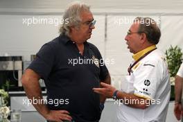 27.06.2010 Valencia, Spain,  Flavio Briatore (ITA), Jean-Francois Caubet (FRA), Managing director of Renault F1 - Formula 1 World Championship, Rd 9, European Grand Prix, Sunday