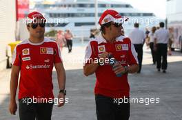 27.06.2010 Valencia, Spain,  Felipe Massa (BRA), Scuderia Ferrari with Fernando Alonso (ESP), Scuderia Ferrari - Formula 1 World Championship, Rd 9, European Grand Prix, Sunday