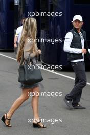 09.07.2010 Silverstone, England,  Vivian Sibold the girlfriend of Nico Rosberg (GER), Nico Rosberg (GER), Mercedes GP Petronas - Formula 1 World Championship, Rd 10, British Grand Prix, Friday