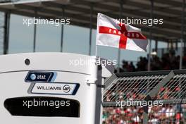09.07.2010 Silverstone, England,  England flag flies from the Williams F1 pit gantry - Formula 1 World Championship, Rd 10, British Grand Prix, Friday Practice