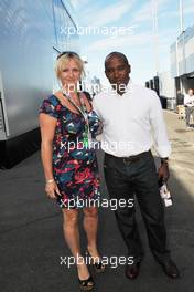 09.07.2010 Silverstone, England,  Anthony Hamilton (GBR) manager of Paul di Resta (GBR), Test Driver, Force India F1 Team with his girlfriend - Formula 1 World Championship, Rd 10, British Grand Prix, Friday