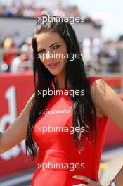 11.07.2010 Silverstone, England,  Grid girl - Formula 1 World Championship, Rd 10, British Grand Prix, Sunday Grid Girl