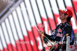 Mark Webber (AUS), Red Bull Racing  - Formula 1 World Championship, Rd 10, British Grand Prix, Sunday Podium