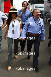 10.07.2010 Silverstone, England,  Michelle Yeoh (MLY), ex. James Bond girl, actor, Girlfriend of Jean Todt and Jean Todt (FRA), FIA president - Formula 1 World Championship, Rd 10, British Grand Prix, Saturday