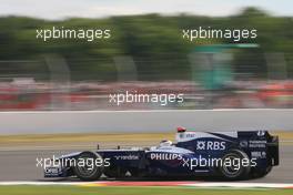 10.07.2010 Silverstone, England,  Rubens Barrichello (BRA), Williams F1 Team  - Formula 1 World Championship, Rd 10, British Grand Prix, Saturday Practice